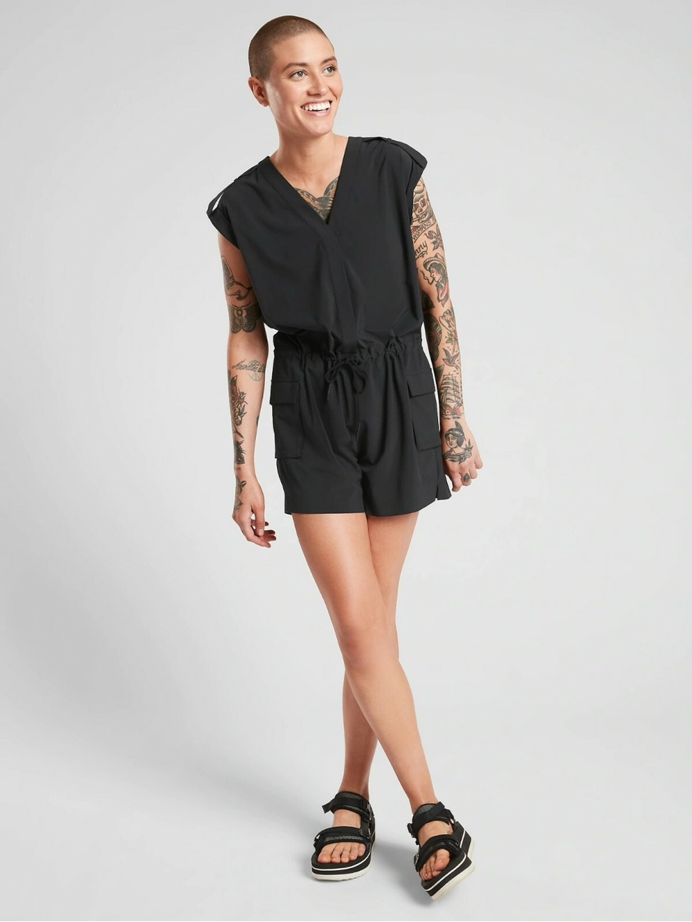 Athleta Sutton romper black size 10
